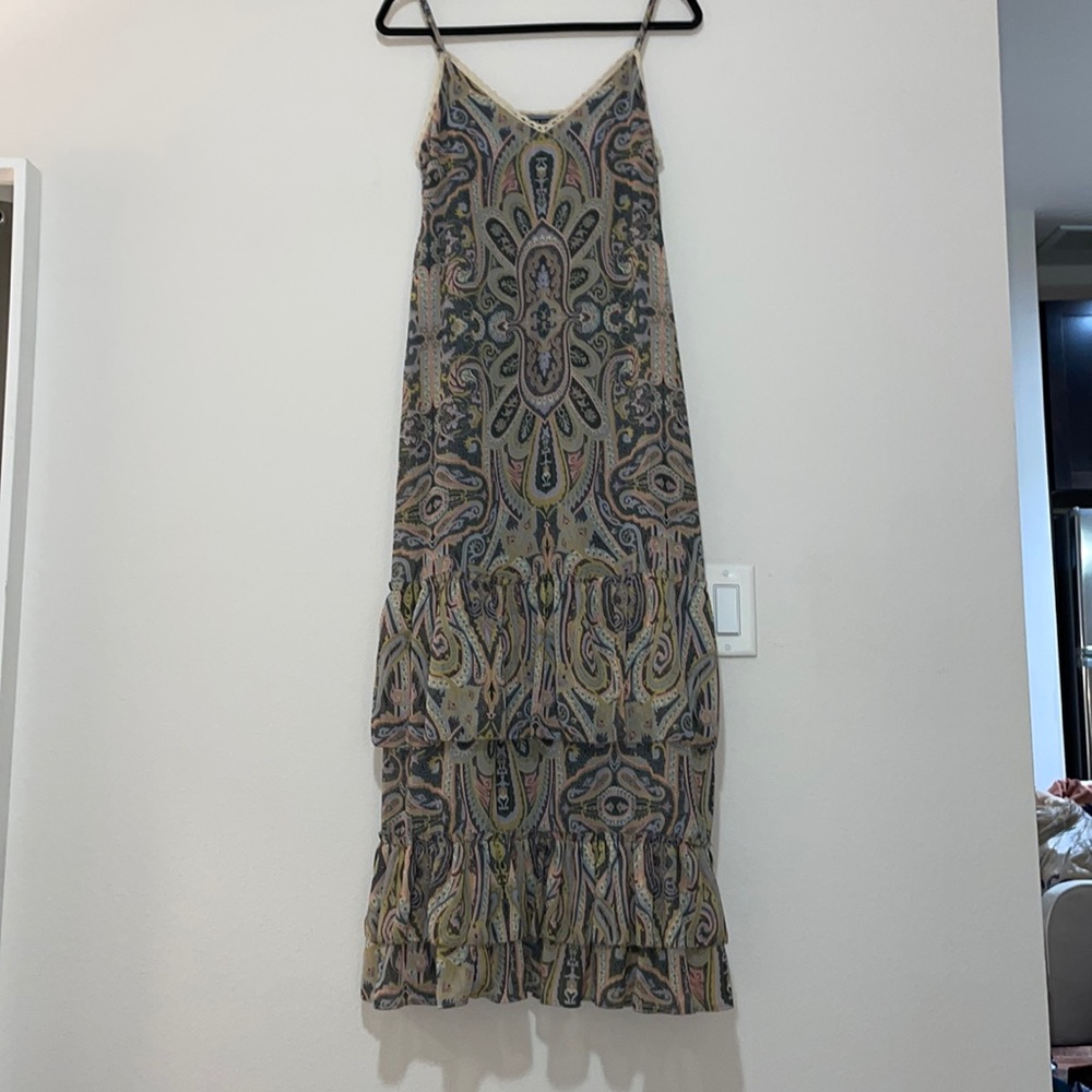 Love Sam Casa Malca Paisley Maxi Dress SZ S EUC - Picture 4 of 10